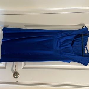 Blue satin Calvin Klein dress